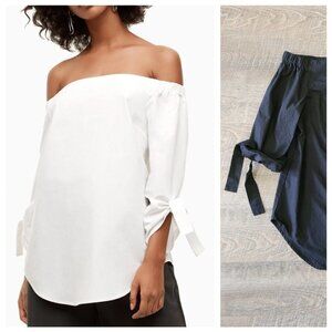 BABATON | Aritzia Malik Off the Shoulder Cotton Blouse | Sz. XS